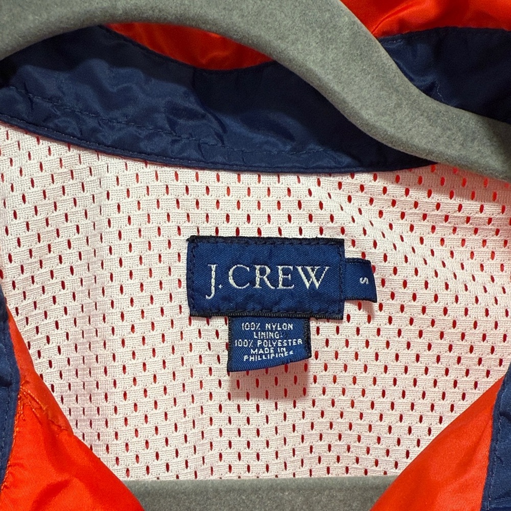 J.Crew Bright Red pullover nylon jacket - Picture 2 of 4